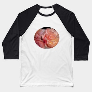 Coral Peony Baseball T-Shirt